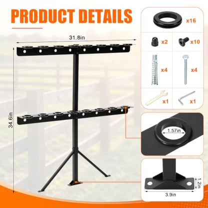 Trailer Tool Racks for Lawn Equipment 8 Hole Truck Shovel Holder