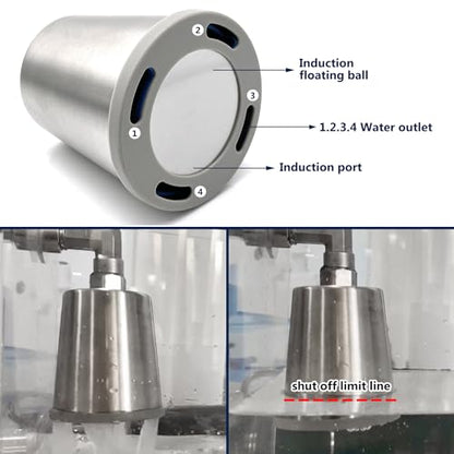 2 PCS 304 Steel Water Float Valve, Water Level Control Water Tank Traditional Float Valve Upgrade (3/4 inch Side Inlet) - color: 3/4 inch Side Inlet