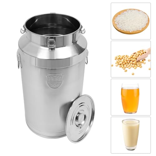 88L/23.25Gal Milk Can, Stainless Steel Milk Can with Lid Milk Jug Milk Transport Container Wine Pail Bucket Bottle Stainless Steel Milk Bucket with Sealed Lid for Grain Wine Liquid