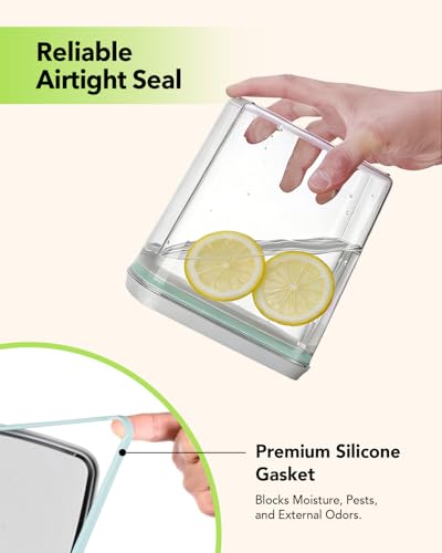 Airtight Food Storage Container with One-Touch Lid, 2.8 QT / 2.65 L Stackable BPA-Free PET for Coffee, Sugar, Spices & Pantry Organization. - color: 2.8QT