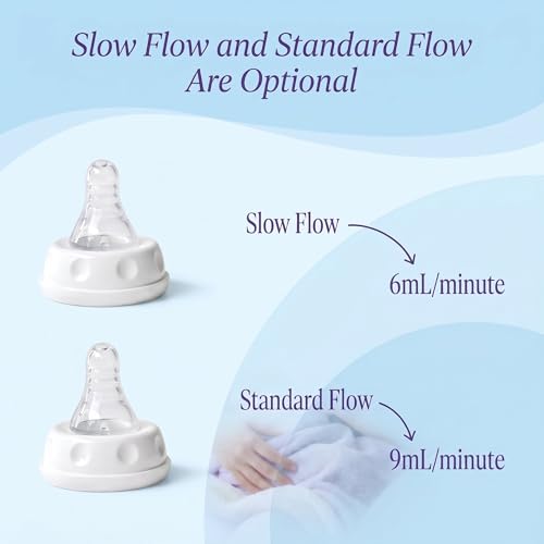 6PCS Standard Flow Nipples, 9ml/min, Reusable, Anti-Colic&Vented Nipples - color: Standard-White
