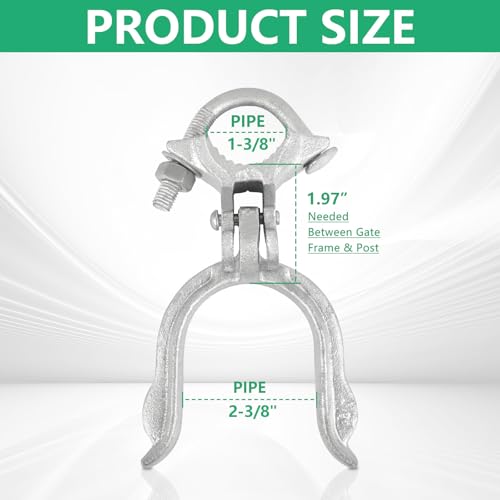 (1-3/8" x 2-3/8"(2-1/2") Chain Link Fence Gate Fork Latch - size: 1-3/8" x 2-3/8" (2-1/2")