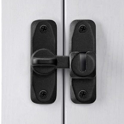 Matte Black Barn Door Latches,90/180 Degree Gate Lock_B - color: Matte Black