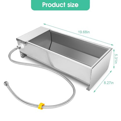 Automatic Livestock Water Trough, 7.5L Goat Water Trough Large Capacity Self Filling Animal Drinking Water with Valve Kit for Dog Horse Pig Cow