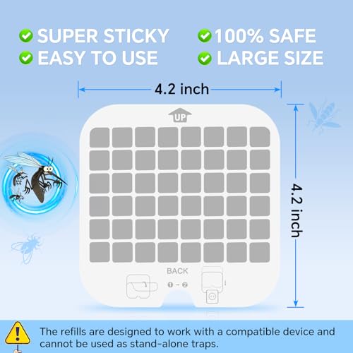20 PCS Flying Insect Refills for Indoor Fly Light Trap, Indoor Fly Trap Plug-in Insect Trap Replacement Mosquito Sticky Glue Boards (White) - color: White