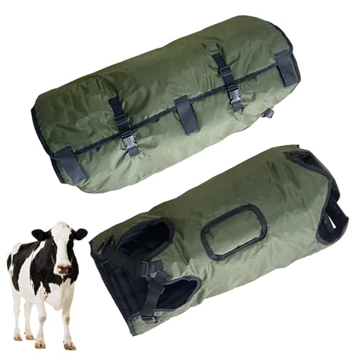Calf Blanket Coat Green Calf Warm Clothes Winter Blankets for Keep Cow Goat Warmming Wider Belly Protection Windproof Large Size