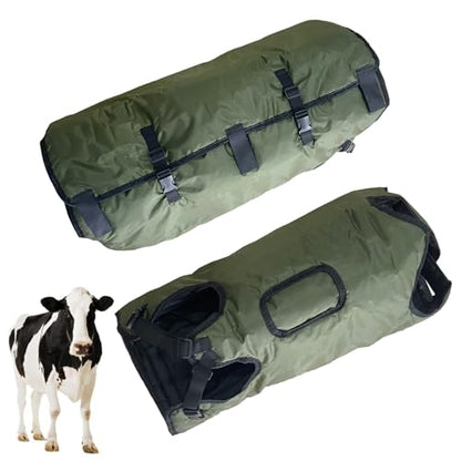 Calf Blanket Coat Green Calf Warm Clothes Winter Blankets for Keep Cow Goat Warmming Wider Belly Protection Windproof Large Size