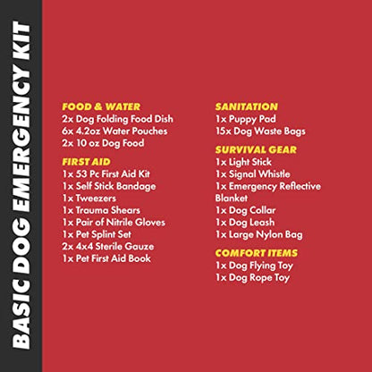 Emergency Zone - Small Dog Emergency Survival Kit - Bug Out, Emergency, Travel Kits, First Aid - Basic