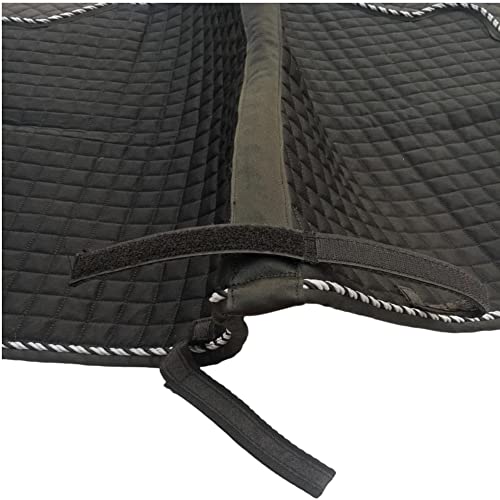 Majestic Ally Designer Quilted 1" Square All Purpose English Saddle Pad - color: Black