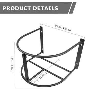 4 Pack Bucket Holder,Heavy Duty Wall Mounted Livestock Water Bucket Holder Detachable Steel Bucket Hanger, Securely Hangs 5 Gallon Horse Water and Feed Buckets