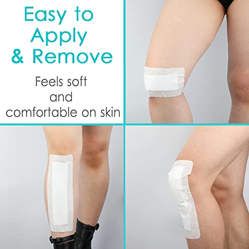 Extra Long Adhesive Island Dressing 10 Pcs, 4"x14" Knee Replacement Surgery Gauze Bandages Wound Breathable Bordered Hip Surgery Back Incision Post Surgical Recovery Individually Wrapped - color: Breathable Non-woven, size: 4 x 14 Inch (Pack of 10)
