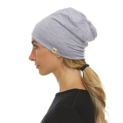 Minus33 Merino Wool Micro Weight Reversible Beanie - color: Ash Gray / Black