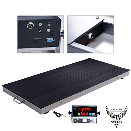 PEC Animal Scales Small to Medium Livestock Scale, 700lb Vet Pet Scale Digital Weighing Equipment for Dog Goat Pig Sheep Calf (42 x 20 Inch)