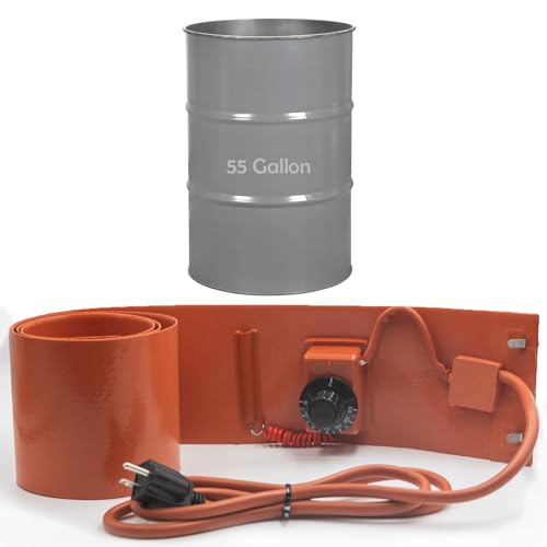 55 Gallon Drum Heater Band, 1200W 120V with Adjustable Thermostat - color: 1-PACK