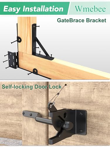 2 Pack Anti Sag Gate Kit, Fence Gate Kit Gate Hardware,Heavy Duty - size: 2 Door Set