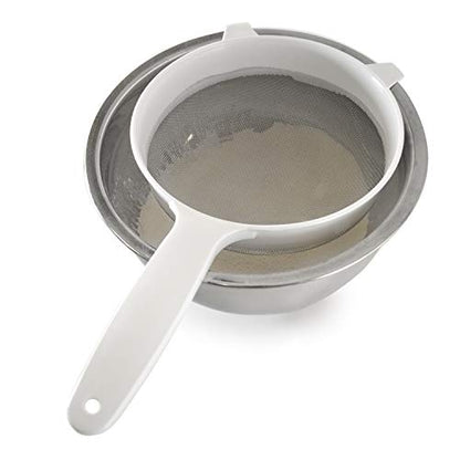 Norpro Stainless Steel Strainer, 8-1/2", 8.5", White - size: 8.5"