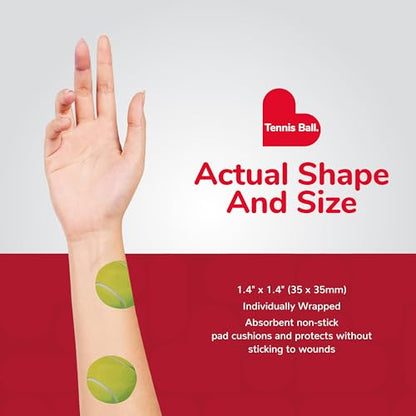 BioSwiss Bandages, Tennis Ball Shaped Self Adhesive Bandage Set, Latex Free, Sterile Wound Care, 24 Count (Pack of 2) - size: 24-Count Box (Pack of 2), style: Tennis