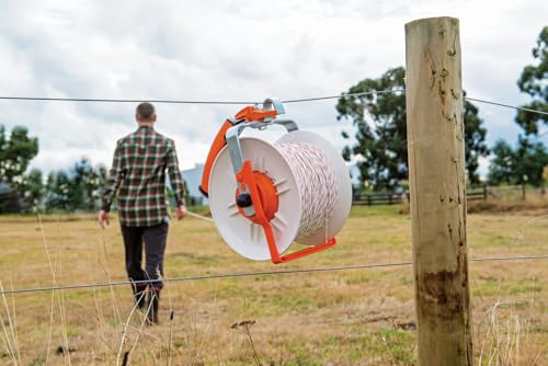Gallagher Electric Fence Reel | Durable 3:1 Geared Fencing Reel for Polywire, Polyrope & Fence Tape | Fast Winding, Heavy-Duty Gearbox, Shatter-Resistant Lock