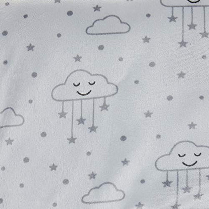 Hudson Baby Unisex Baby Plush Mink and Sherpa Blanket, Gray Clouds, One Size - color: Gray Clouds, size: One Size