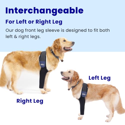 Dog Sleeves for Wounds Front Legs, Compression Sleeve, Dog Cone Alternative, Keep from Licking with Strechy Adjustable Elastic Band, for Hot Spots, Wounds, Bandages | Prevent Licking Ensure Faster Recovery, Cone Alternative, Breathable Material, Stretchy