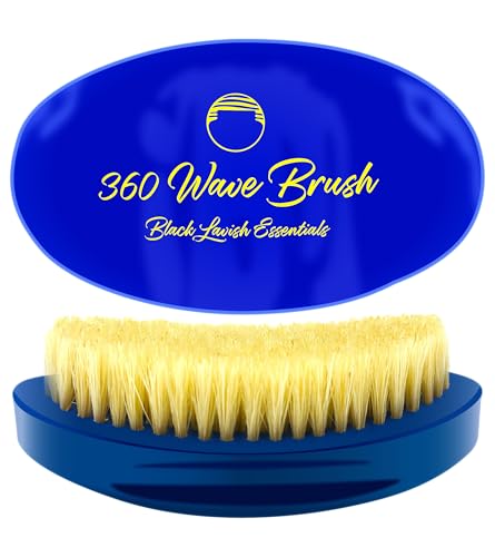 Men’s Hair Brush, Build Deeper Waves, Soft and Hard Boar Bristle Curved Wave Brush, Perfect for Styling Hair (Soft-Brush, Blue) - color: Royal Blue, size: Soft Brush