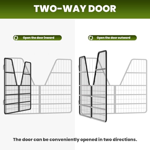 42" x 52" Steel Stall Guard, 2-Way Barn Door Gate for Horses & Livestock, Ventilated Fence Panel for Stable, Farm and Barn Use