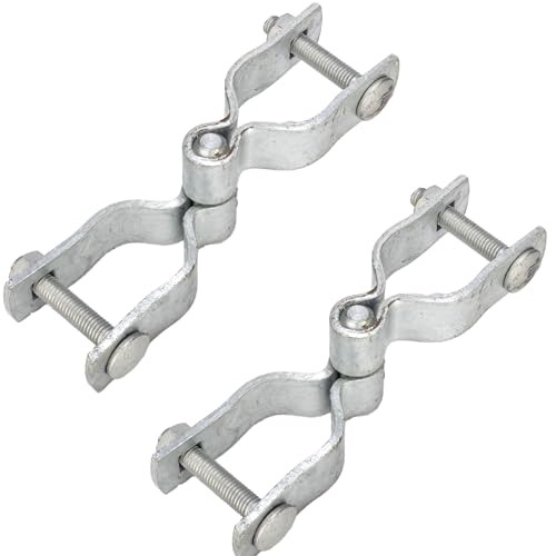 1-5/8"x 1-5/8" Chain Link Fence Gate Post Female and Male Hinge 2 Pack | Chain Link Fence Hinges Heavy Duty Galvanized Steel Chain Link Gate Hinge Kit with Bolts & Nuts - size: 1-5/8" x 1-5/8"