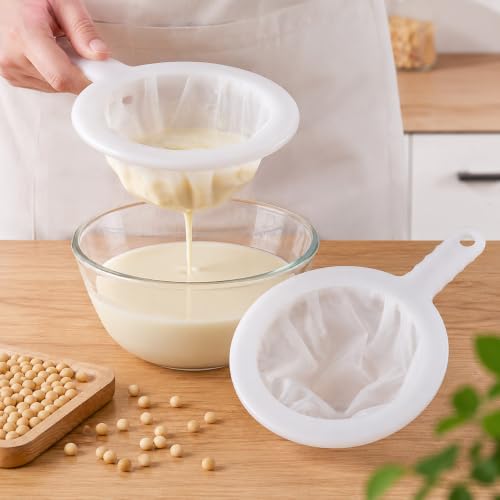 Ultra-Fine Mesh Strainer, 400 Mesh Food Sieve with Handle for Kitchen, Reusable Filter for Juice, Wine, and Soy Milk - size: 400 Mesh