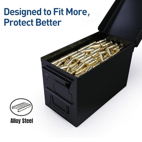 HARDROCK Metal Ammo Can, Ammo Box - color: Black, size: 50cal