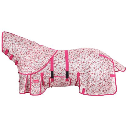 Showman Cherry Coquette Mesh Fly Sheet w/Detachable Neck Cover