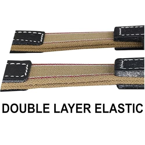 Majestic Ally Leather Girth Extender with Heavy-Duty Elastics, Durable, Flexible - color: Black