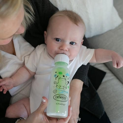 Dr. Brown's Anti-Colic Options+ Narrow Baby Bottle, Frog & Pig, 2-Pack - color: 2-Pack, Pig & Frog, size: 1 Count (Pack of 2)