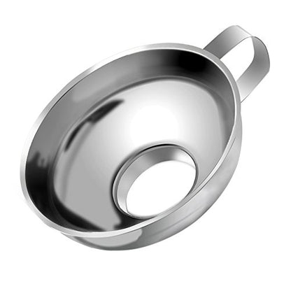 Stainless Steel Funnel for Mason Jar with Handle for Regular and Wide Mouth Jars (Neck-4.5cm) - size: 1 Pack Neck-1.77"