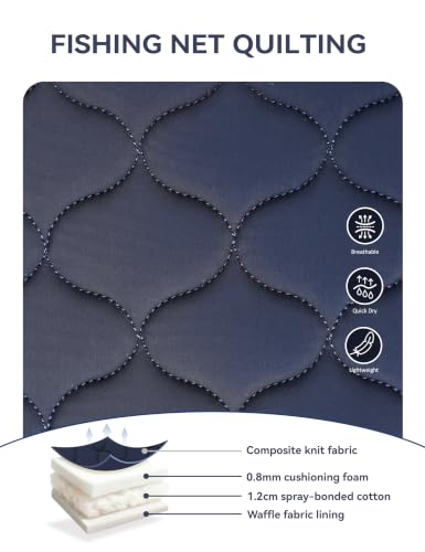 Harrison Howard English Saddle Pad for Horses, Cushioned Breathable Riding Pad, High Wither Contoured All Purpose - color: Navy