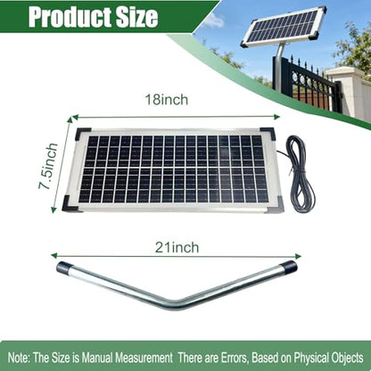 FM123 10 Watt Solar Panels Kit for Mighty Mule GTO PRO Automatic Openers | 12v Portable Solar Panel Battery Charger, Replace FM350 MM260 MM560 FM200 FM350 FM500 FM502 FM700 MM571W MM271 MM360