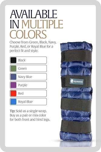 Equinavia Cool Relief Therapy Equine Ice Boots for Horses-Gel Cooling Wraps - color: Navy Blue
