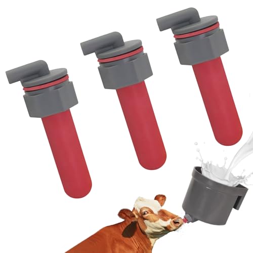 3PCS Soft Rubber Calf Feeder Nursing Nipple Teats - color: GREY