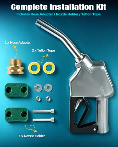Auto Shut-Off Water Nozzle Kit for Stock Tank – Automatic Livestock Waterer Valve Prevents Overflow, Fits Horse, Cattle, Goat Farm Water Troughs with Nozzle Holder