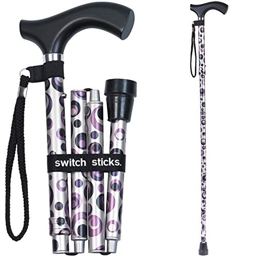 Switch Sticks Folding Walking Cane For Women & Men - color: Storm