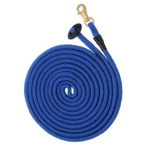 Tough 1 Rolled Cotton Lunge Line with Solid Brass Snap - color: Royal Blue