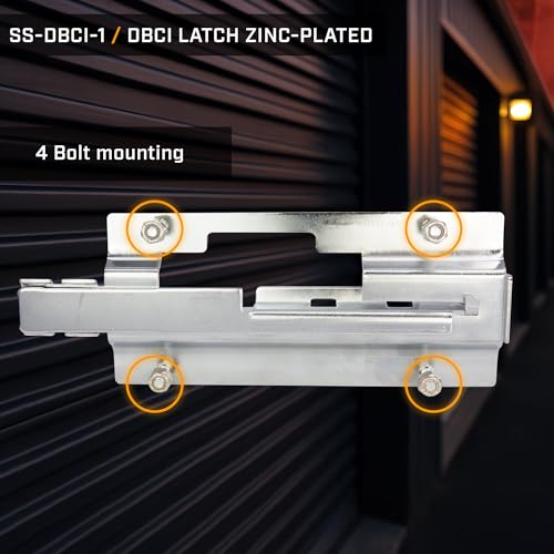 DBCI Overhead Roll Up Door Latch, Zinc-Plated 7-1/2" x 3-1/2", with 4 Bolt mounting - size: SS-DBCI-1