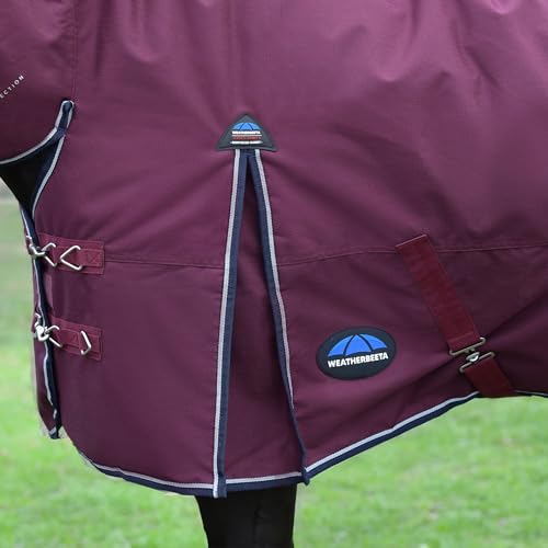 WeatherBeeta ComFiTec Essential Turnout Combo 220g, Burgundy/Navy, 75" - color: Burgundy/Navy, size: 75"