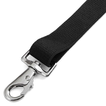 Jeffers Equine Replacement Adjustable Elastic Leg Straps for Horse Blankets, Sheets & Turnout Rug – Durable, Wide 1" Strap, Secure Fit, Adjustable for All Horses – Classic Black - Sold in Pairs