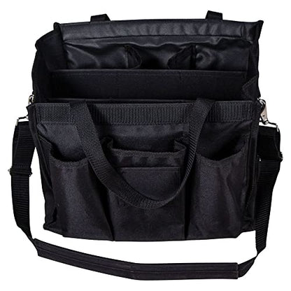 Dura-Tech Smartchoice Grooming Tote | Color Black | Ultimate Stable Organizer | Dirt-Control Feature | Easy Carry Design | Sturdy 600D Poly Material - color: Black