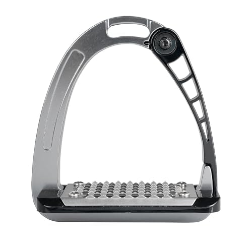 Acavallo Alupro Junior Stirrups, One Size, Black, Set of 2 - color: Titanium