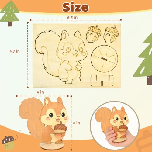 Vileafy 8 Pack Wooden Animal Painting Crafts for Kids Ages 4-8 | 8 Individual Party Favor with Paints & Brushes, DIY Build & Paint Arts and Crafts for Classroom, Birthday, Rainy Day Activity
