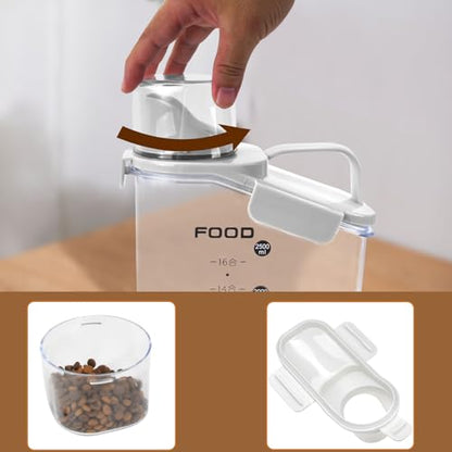 Pet Food Storage Container with Large Pour Spout, White - color: White