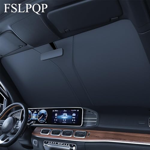 Windshield Sun Shade with Storage Pouch Keep Interior Cool, Foldable Laser Titanium Silver Front Window Shield Blocker Screen Visor Protector Cover Universal Fit for Car Truck SUVs (L) - size: L(57 * 31.5 inch)
