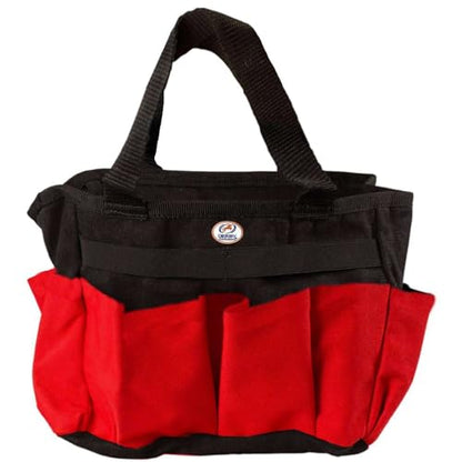Derby Originals Nylon Horse/Dog Multi Pocket Grooming Tote Bag - color: Red/ Black