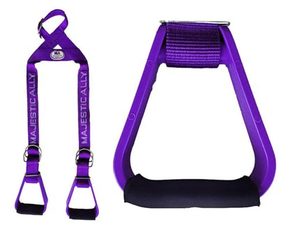 Majestic Ally Nylon Overlay Adjustable Heavy Duty Padded Youth Stirrup - color: Purple